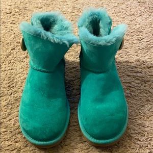 Ugg Bailey Button Short Teal booties